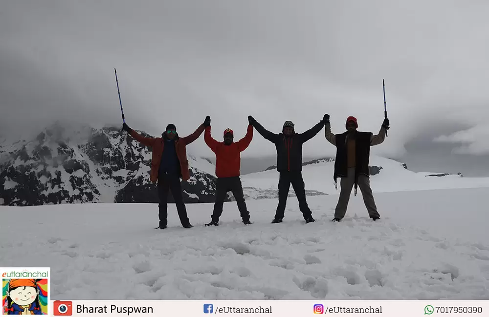 Trekkers during Panpatia Glacier Trek. Pic: Bharat Puspwan