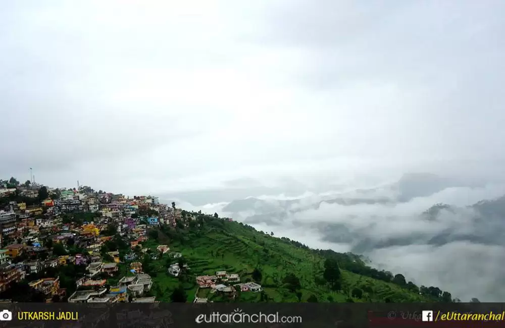 Pauri city view during Monsoon.. Pic: Utkarsh Jadli