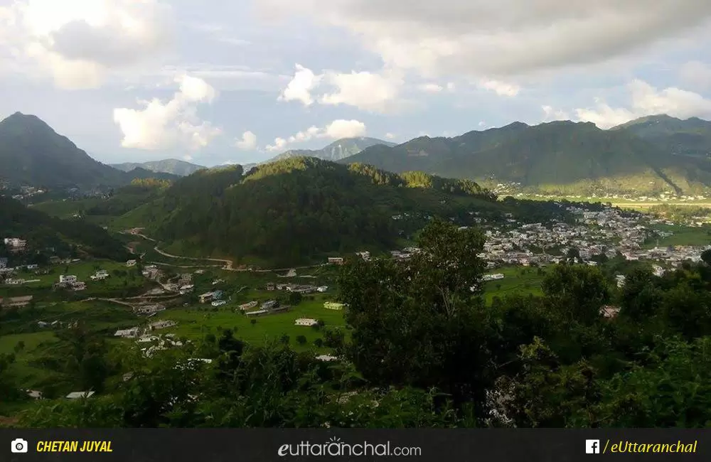 Ariel View of Pithoragarh City, Uttarakhand. Pic: Chetan Juyal (Facebook)