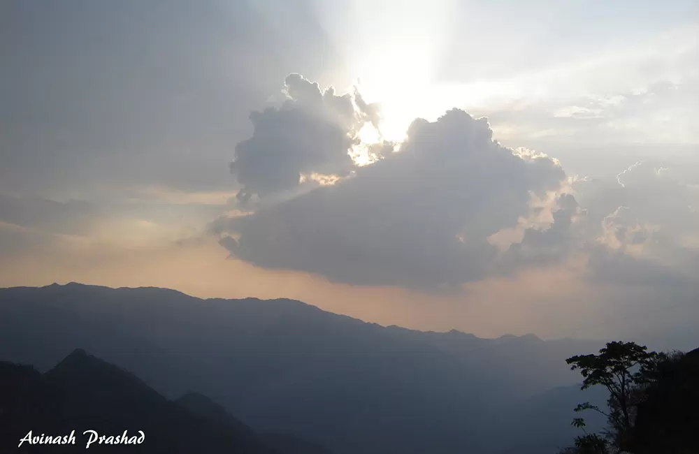 A beautiful sunset in Pithoragarh.. Pic: Avinash Prashad 