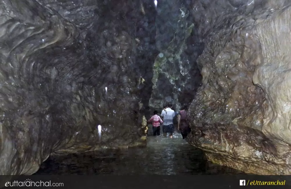 Gucchu Pani or Robbers Cave in Monsoon. Pic: eUttaranchal