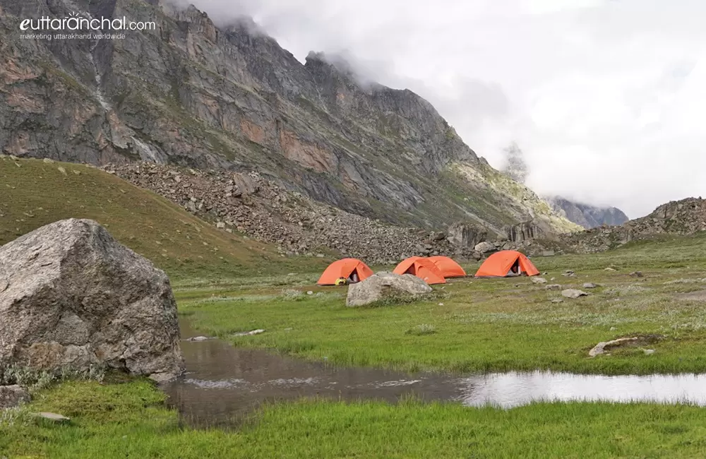 Camping during the trek. Pic: 