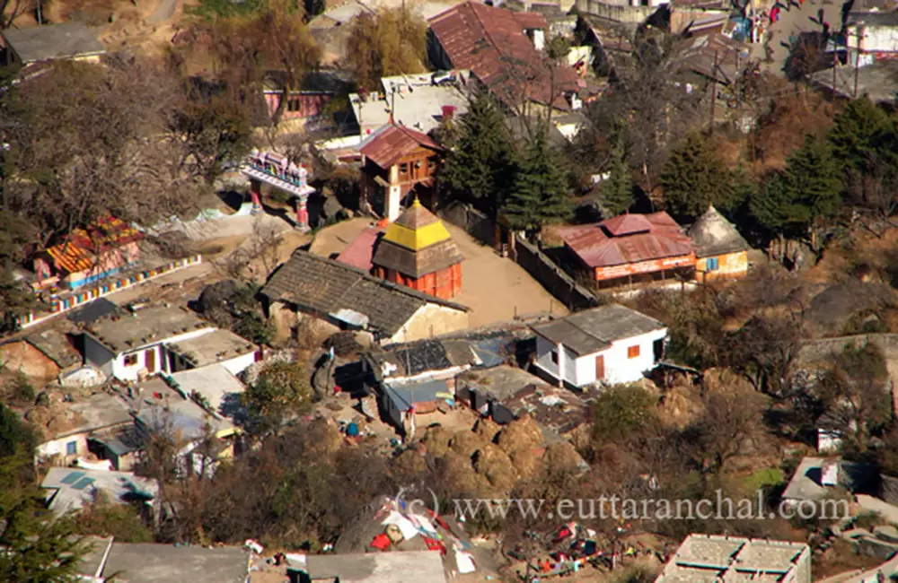 Top view of Shankacharya Math in Joshimath. Pic: 