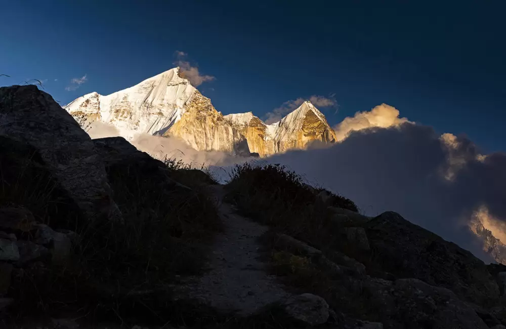 Summit of bhagirthi as seen from Tapovan. Pic: Kundya 