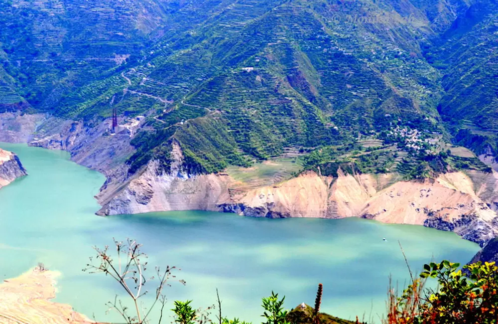 The emerald waters of Tehri Dam reservoir in Uttarakhand.. Pic: Monika Sah 