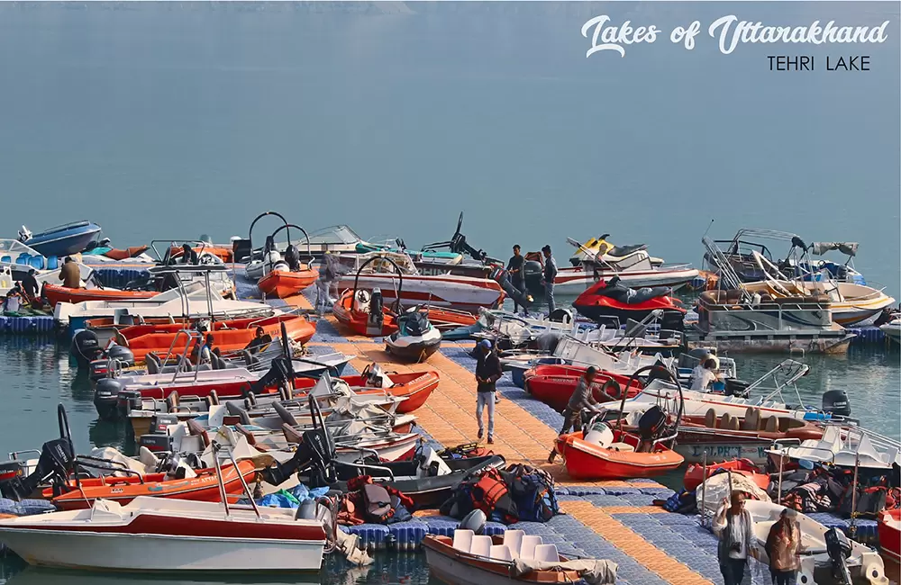 Tehri Lake adventure boats. Pic: Ankit Singh Rana