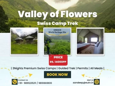 Valley of Flowers Swiss Camps Tour Package ex-Govindghat