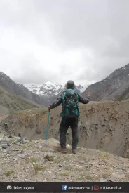 View of Om parvat en route Aadi Kailash peak.