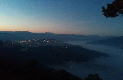 Almora city in the laps of clouds.