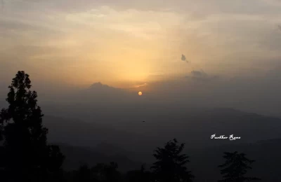 This picture was taken in Almora Uttarakhand, most amazing thing we should now about Almoraâ€™s sunset is each day is unique sunset and there is sunset point in Almora, due to unique position of Almora you can see spectacular sunset without extra effort each day.