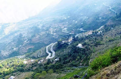 The Twisted Roads to Peaceful Heaven - view from Almora To Patalbhubaneshwar road.