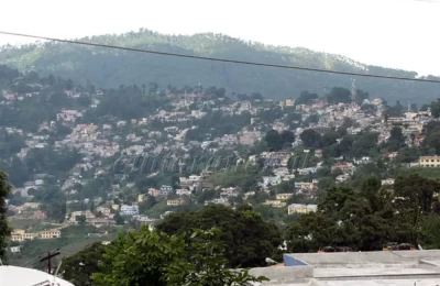 Distant view of Almora Town from Almora-Jageshwar road