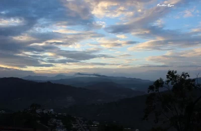 Clouds over hills of Almora
