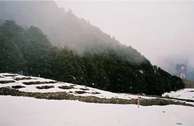 Snowfall in Auli