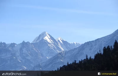 Himalayan peaks from Auli