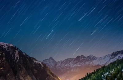 Star trails at Auli.