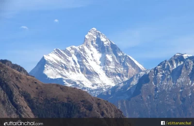 The majestic Nanda Devi Peak from Auli