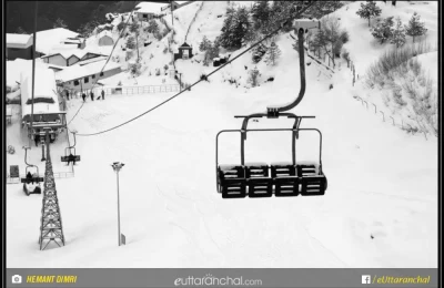 Chair lift at Auli, Joshimath, Chamoli Garhwal Uttarakhand.