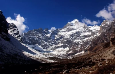 The majestic Neelkanth peak captured during trek to its base camp in the RishiGanga river valley in Badrinath.