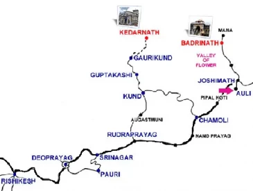 Location Map of Badrinath