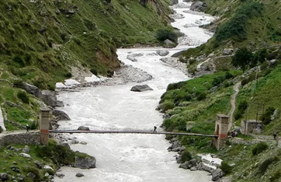 Alaknanda River Flowing near Badrinath Dham