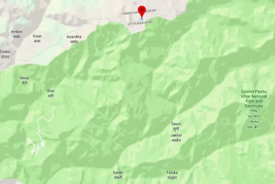 Location of Baraadsar Lake Trek