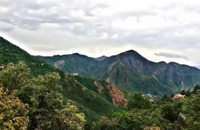 Hills of Bhadraj temple, Mussoorie as seen from Lal Bahadur Shastri National Academy of Administration
