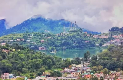 Bhimtal Lake and Town view