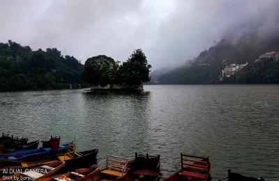 Bhimtal Lake in monsoon