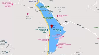 Bhimtal Lake Map