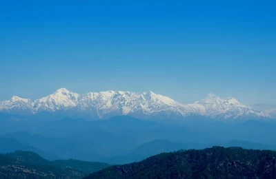 Adorable view of mighty Himalayas from Binsar