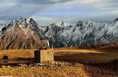 Himalayas as seen from Bhuda Madmaheshwar