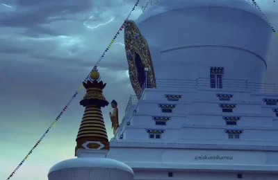 Close view of Buddha temple at Dehradun.