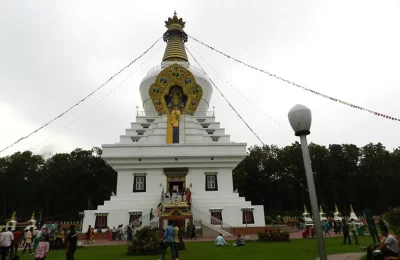 Front view of Buddha Temple Clementown, Dehradun.