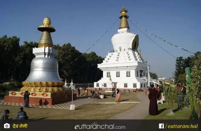 Stupas in Buddha temple, Dehradun.
