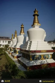 Stupas in Bhuddha temple, Dehradun.