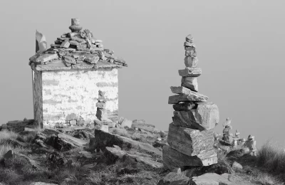 Chandrashila temple at Chandrashila Summit, Chopta