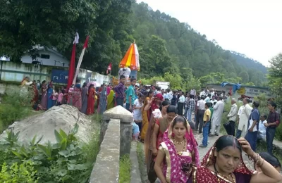 Local participating in Jagatnath Rath Yatra from Bhatkot in Chaukhutia