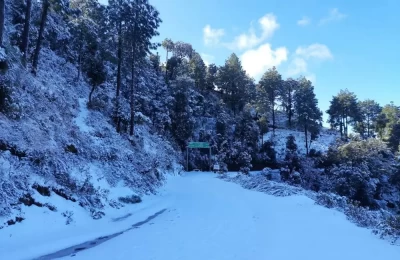 Snowfall in Chelusain during winters