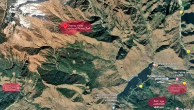 Location of Chenap/Chanap Valley near Joshimath