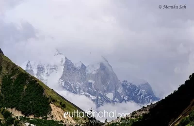  Bhagirathi Peaks as seen from Chirbasa