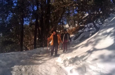 Trekking down to Chopta