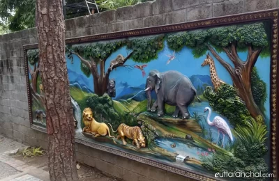 Artwork inside Dehradun Zoo