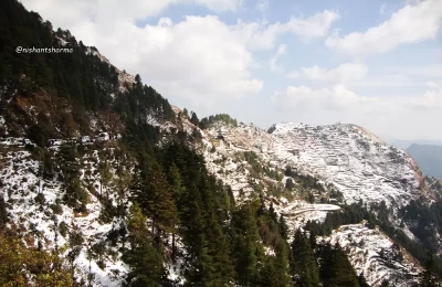 Beautiful view of Dhanaulti after Snow fall.