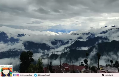 View from Pauri during monsoons