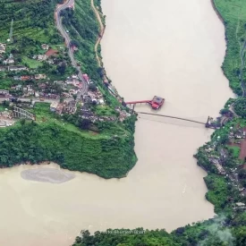 Aerial View of Dhari Devi Temple