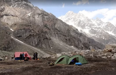 Camping during the trek