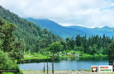 Beautiful Dodital Lake during summers