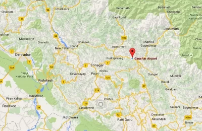 Location Map of Gauchar Airport
