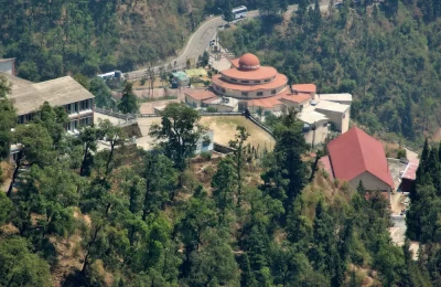 Aeriel View of Gun Hill Area of Mussoorie.
